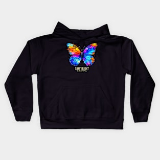 Autism Awareness Different Is Beautiful Butterfly Kids Hoodie